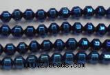 CHE977 15.5 inches 4*4mm plated hematite beads wholesale