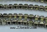 CHE982 15.5 inches 4*4mm plated hematite beads wholesale