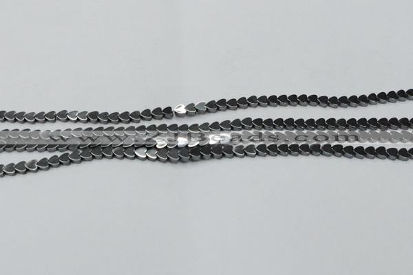 CHE990 15.5 inches 4*4mm heart hematite beads wholesale