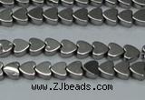 CHE991 15.5 inches 4*4mm heart plated hematite beads wholesale