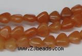 CHG02 15.5 inches 8*8mm heart red aventurine beads wholesale