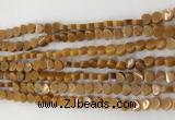 CHG115 15.5 inches 6mm flat heart red aventurine beads wholesale
