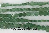 CHG124 15.5 inches 8mm flat heart green aventurine beads wholesale