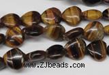 CHG20 15.5 inches 10*10mm heart yellow tiger eye beads wholesale