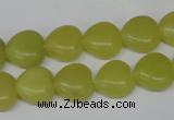 CHG33 15.5 inches 12*12mm heart olive jade gemstone beads wholesale