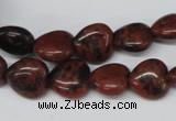 CHG36 15.5 inches 12*12mm heart mahogany obsidian beads wholesale