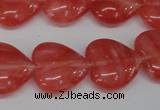 CHG74 15.5 inches 18*18mm heart cherry quartz beads wholesale