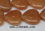 CHG81 15.5 inches 20*20mm heart red aventurine beads wholesale