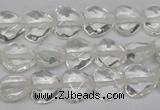 CHG92 15.5 inches 10*10mm faceted heart white crystal beads wholesale