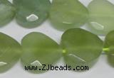 CHG96 15.5 inches 18*18mm faceted heart New jade beads wholesale