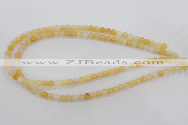 CHJ01 15.5 inches 4mm round honey jade stone beads wholesale