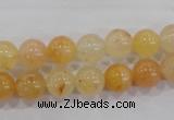 CHJ03 15.5 inches 8mm round honey jade stone beads wholesale