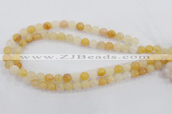 CHJ04 15.5 inches 10mm round honey jade stone beads wholesale