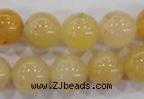 CHJ06 15.5 inches 14mm round honey jade stone beads wholesale