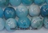 CHM205 15.5 inches 14mm round blue hemimorphite beads wholesale