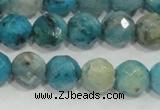 CHM214 15.5 inches 12mm faceted round blue hemimorphite beads