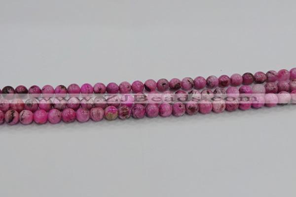 CHM220 15.5 inches 4mm round dyed hemimorphite beads wholesale