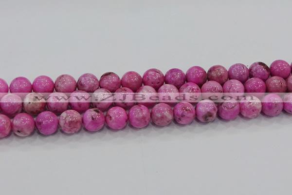 CHM225 15.5 inches 14mm round dyed hemimorphite beads wholesale