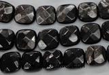 CHS25 15.5 inches 10*10mm faceted square natural hypersthene beads