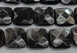 CHS27 15.5 inches 15*15mm faceted square natural hypersthene beads