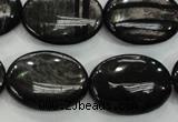 CHS75 15.5 inches 18*25mm oval natural hypersthene beads