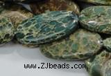 CIJ18 15.5 inches 20*40mm oval impression jasper beads wholesale