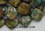 CIJ23 15.5 inches 16*16mm diamond impression jasper beads wholesale