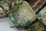 CIJ25 15.5 inches 40*40mm diamond impression jasper beads wholesale