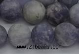 CIL111 15.5 inches 10mm round matte iolite gemstone beads