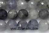 CIL137 15 inches 6mm faceted round iolite beads