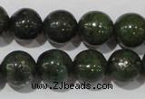 CIS02 15.5 inches 8mm round green iron stone beads wholesale