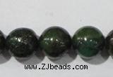 CIS03 15.5 inches 10mm round green iron stone beads wholesale