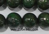 CIS04 15.5 inches 12mm round green iron stone beads wholesale