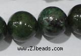 CIS05 15.5 inches 14mm round green iron stone beads wholesale