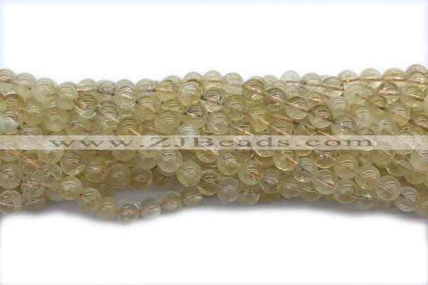 CITR03 15 inches 8mm round citrine gemstone beads