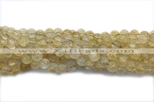 CITR04 15 inches 10mm round citrine gemstone beads