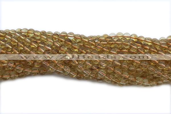 CITR05 15 inches 6mm round citrine gemstone beads