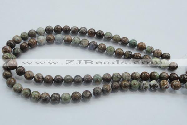CJA02 15.5 inches 10mm round green jasper beads wholesale