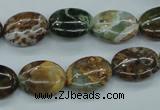 CJA18 15.5 inches 12*16mm oval green jasper beads wholesale