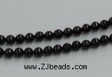 CJB01 16 inches 4mm round natural jet gemstone beads wholesale