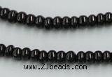 CJB09 16 inches 4*6mm rondelle natural jet gemstone beads wholesale