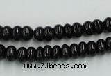 CJB10 16 inches 5*8mm rondelle natural jet gemstone beads wholesale