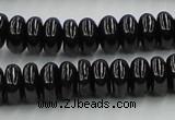 CJB11 16 inches 6*12mm rondelle natural jet gemstone beads wholesale