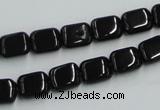 CJB25 16 inches 8*10mm rectangle natural jet gemstone beads wholesale