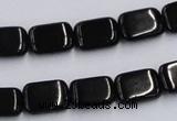 CJB26 16 inches 10*14mm rectangle natural jet gemstone beads wholesale