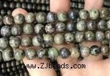 CJB318 15.5 inches 12mm round orange dendritic jade beads