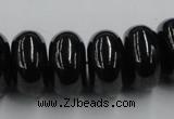 CJB35 16 inches 10*20mm rondelle natural jet gemstone beads