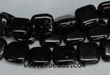 CJB59 15.5 inches 12*12mm square natural jet gemstone beads