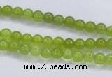 CKA01 15.5 inches 4mm round Korean jade gemstone beads