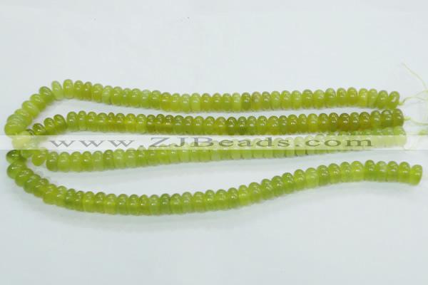 CKA104 15.5 inches 5*10mm rondelle Korean jade gemstone beads